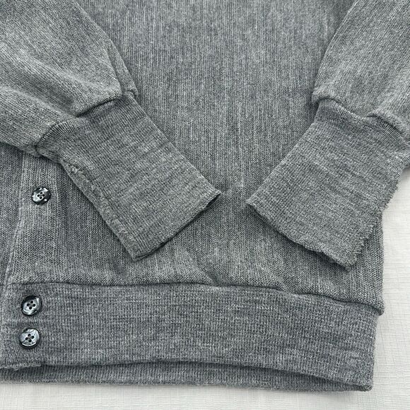 London Fog Sweater Mens Big 2X Gray Vintage Cardigan Grandpa V-Neck Button 80s - Picture 4 of 9